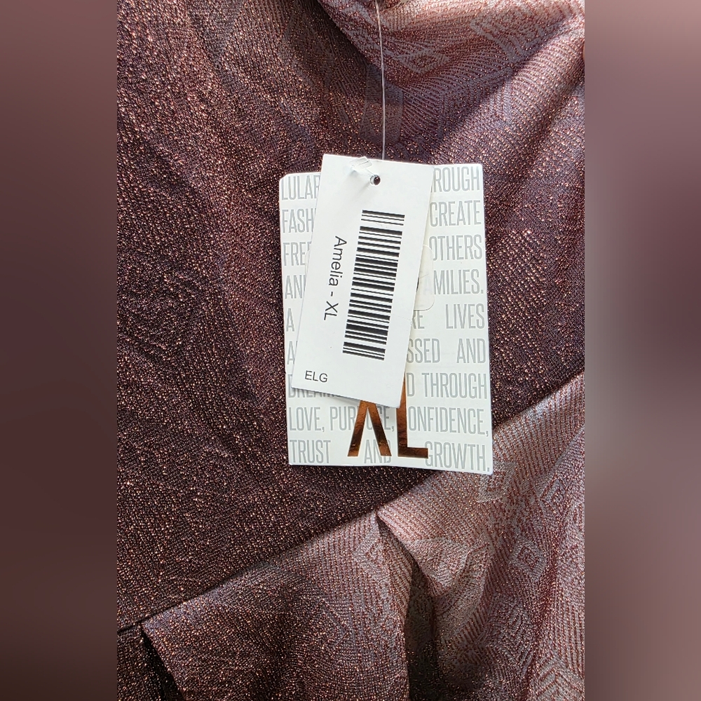 LuLaRoe Sparkling Pink Elegant Amelia Dress - Picture 3 of 7